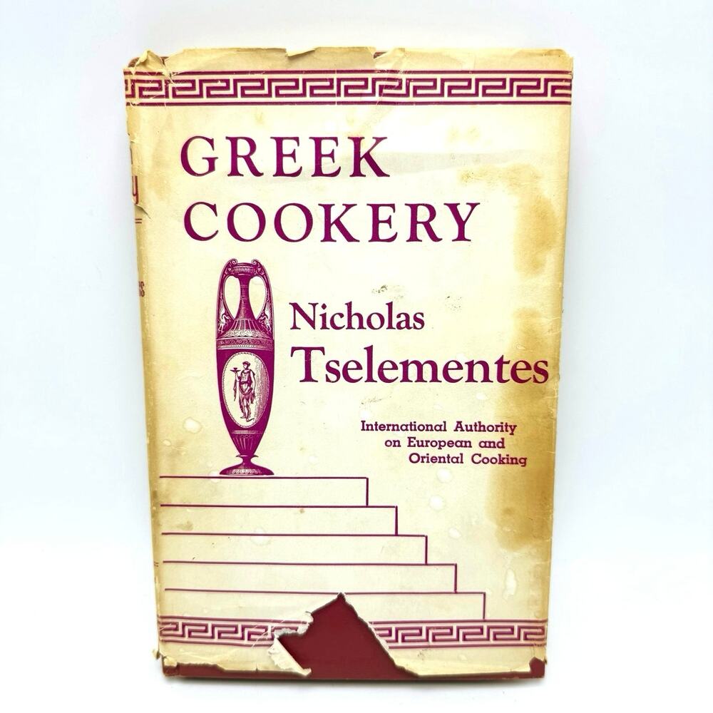 Greek Cookery Nicholas Tselementes 1967 Vintage 60s Cookbook Traditional Recipes